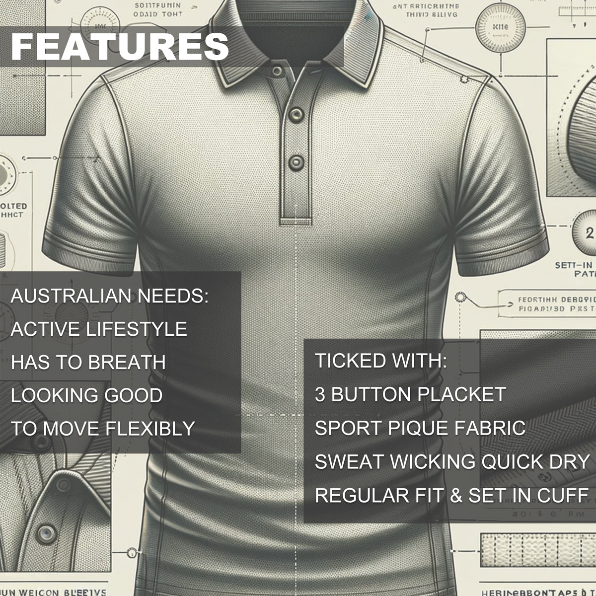 Men’s Plain polo shirt, Short Sleeve, key features – Big Bee Workwear