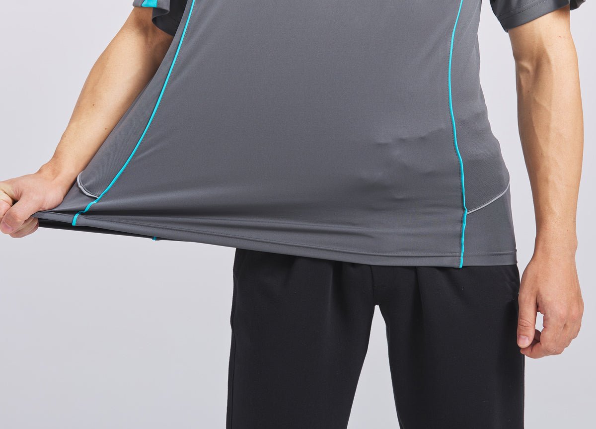 "flow polo shirt hem detail close-up – Big Bee Workwear"