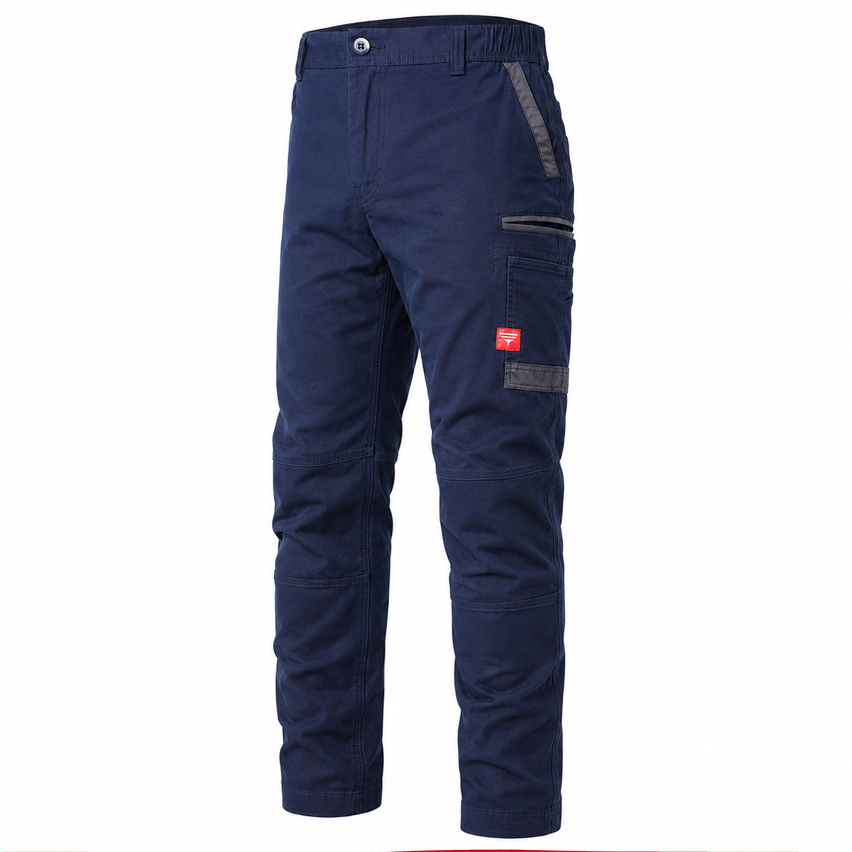 brumby work pants in navy blue, side – Big Bee Workwear