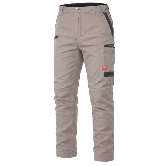 "brumby work pants in khaki, front angle – Big Bee Workwear"