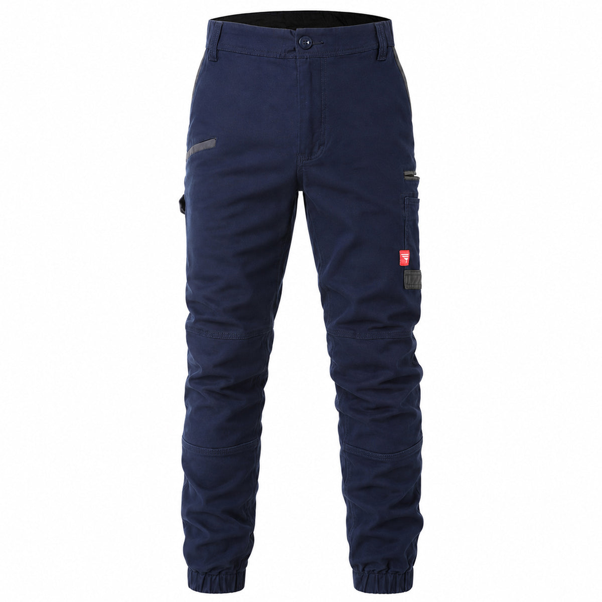 brumby work pants in navy blue, front – Big Bee Workwear