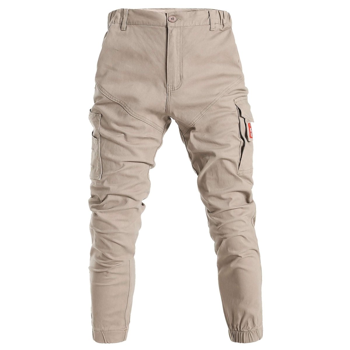 elite work pants in khaki, front – Big Bee Workwear