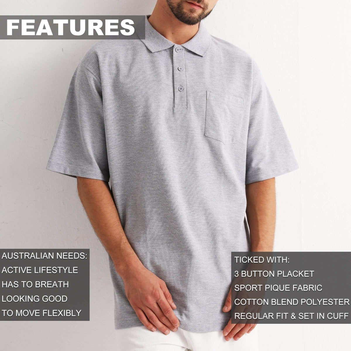 cotton blend polo shirt key features – ISUSI