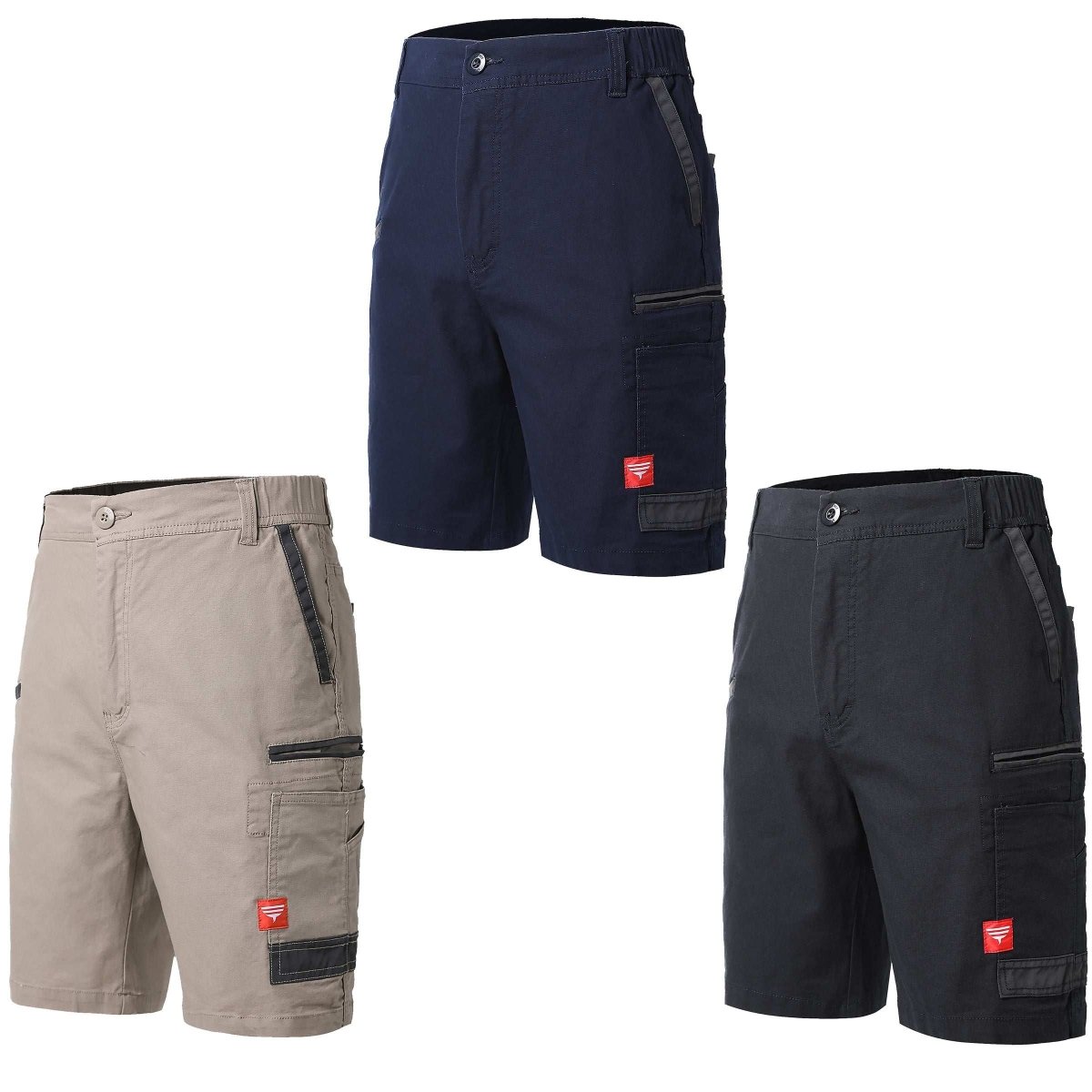 brumby work shorts, multi-colour options overview – Big Bee Workwear