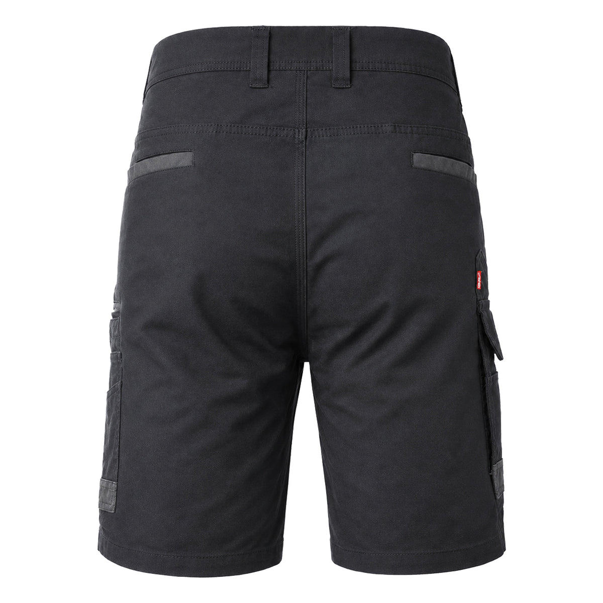 brumby work shorts in black, back – Big Bee Workwear