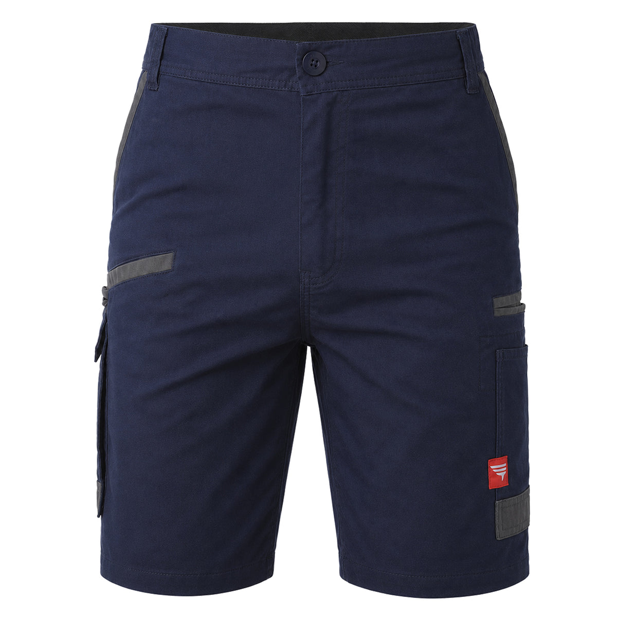 brumby work shorts in navy blue, front – Big Bee Workwear