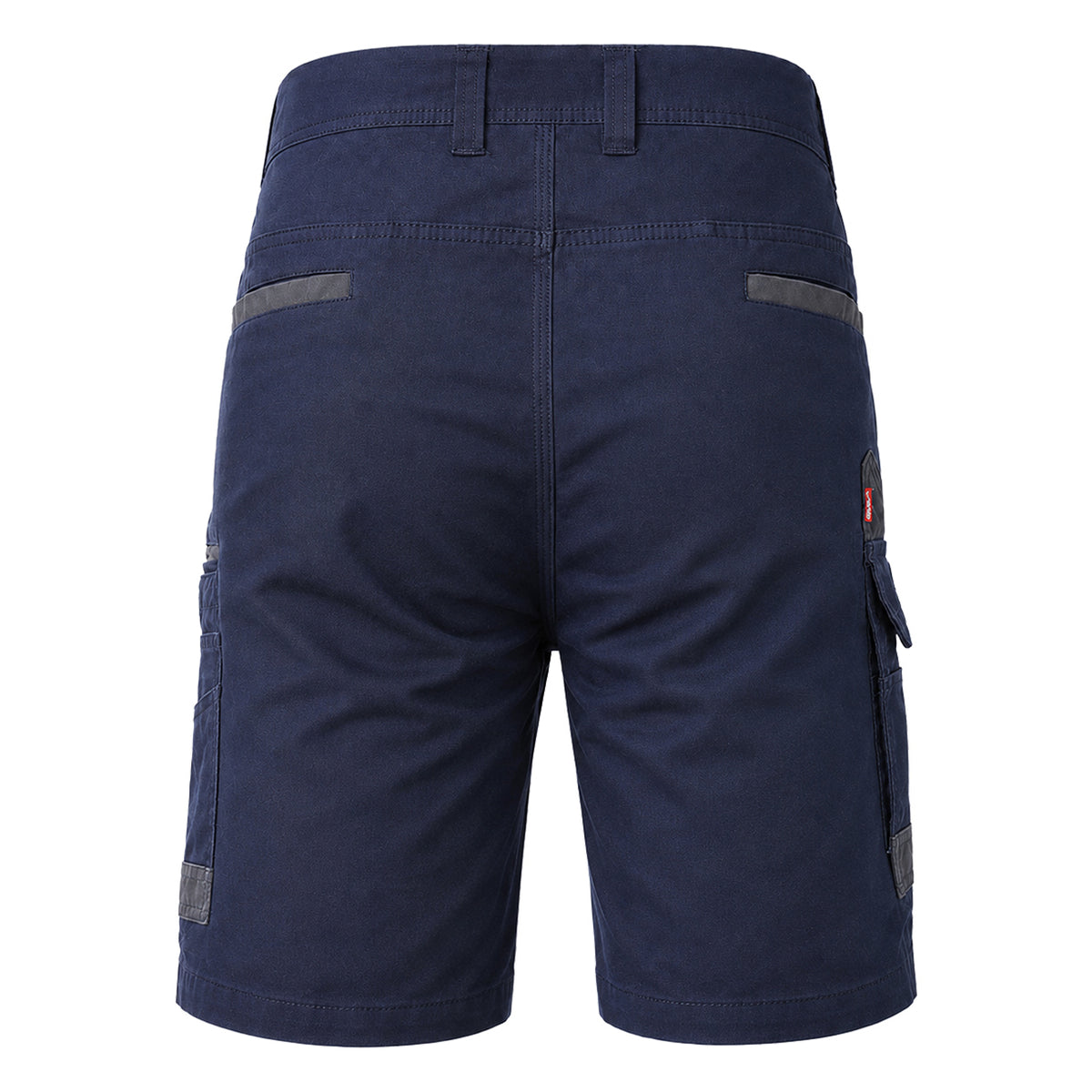 brumby work shorts in navy blue, back – Big Bee Workwear