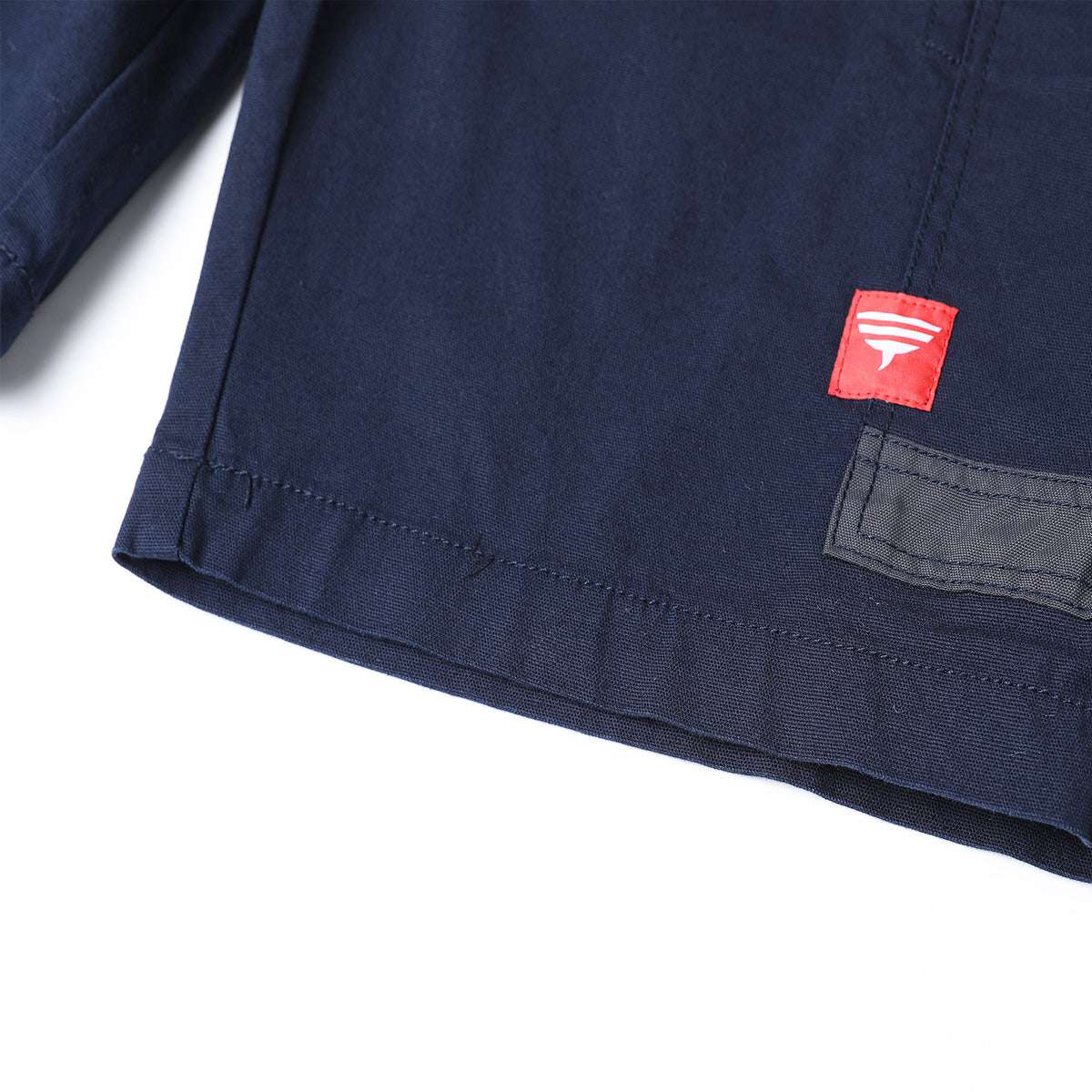 brumby work shorts hem detail close-up – Big Bee Workwear