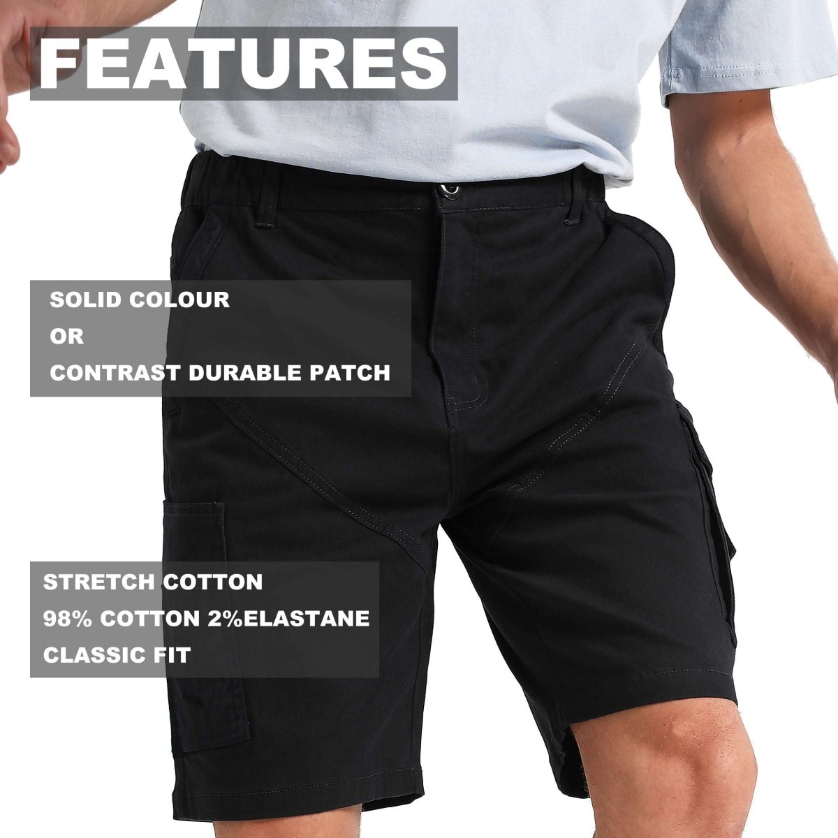 elite work shorts key features – Big Bee Workwear