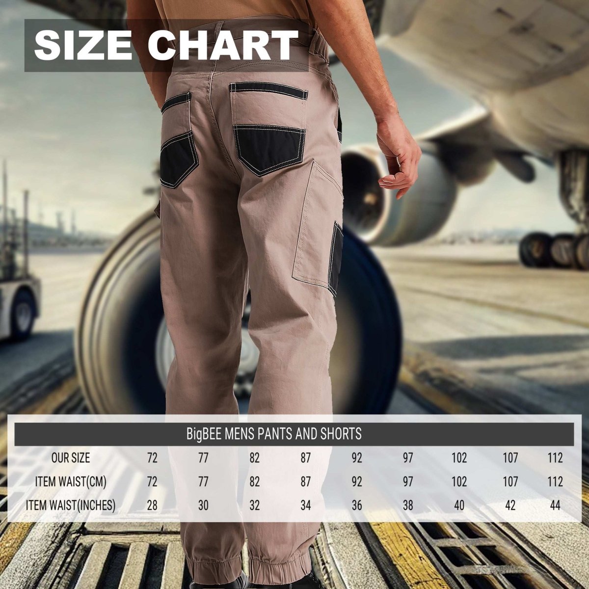 elite work pants size chart – Big Bee Workwear