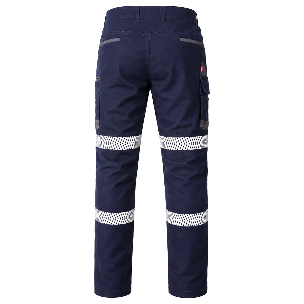 brumby work pants in navy reflective tape, back – Big Bee Workwear