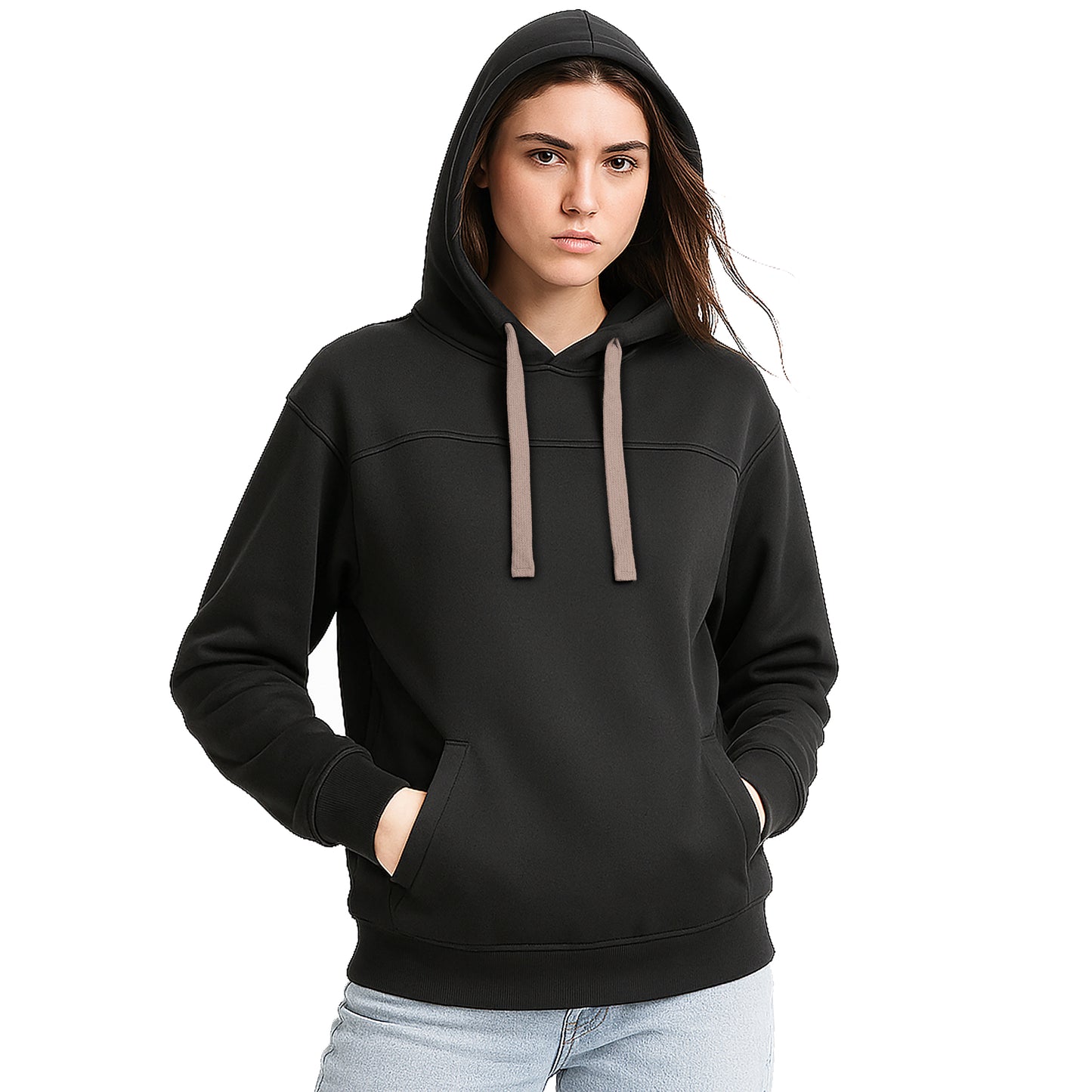 ISUSI Ladies Contrast Hoodie Jumper 12 Colours - Big Bee