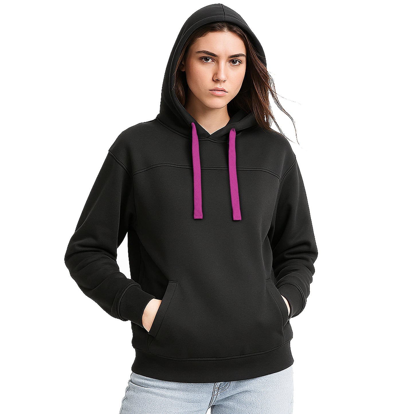ISUSI Ladies Contrast Hoodie Jumper 12 Colours - Big Bee