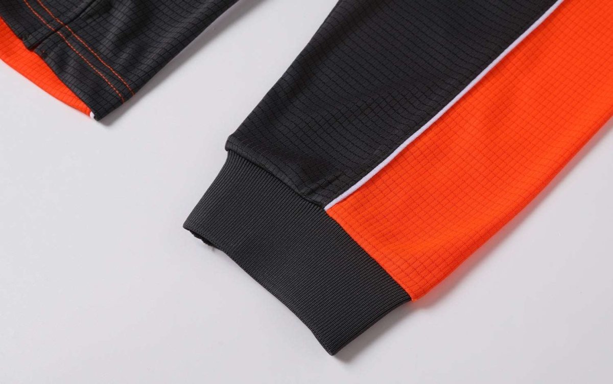 Hi-Vis Long Sleeve Panel polo shirt sleeve cuff detail close-up – Big Bee Workwear
