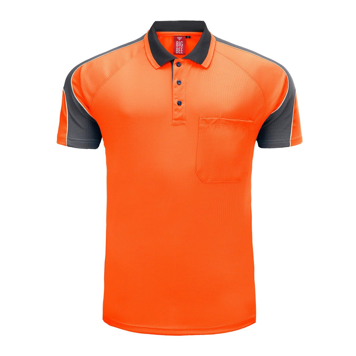 Big Bee PANEL Hi Vis Polo Shirts, Short Sleeve