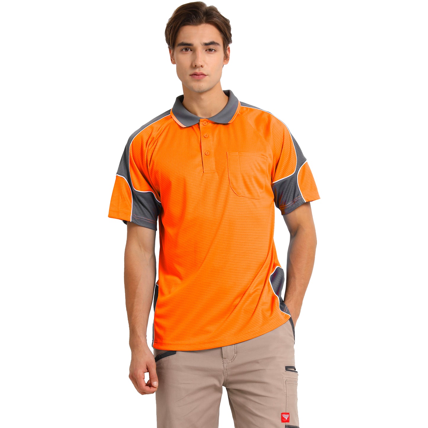 Big Bee PANEL Hi Vis Polo Shirts, Short Sleeve