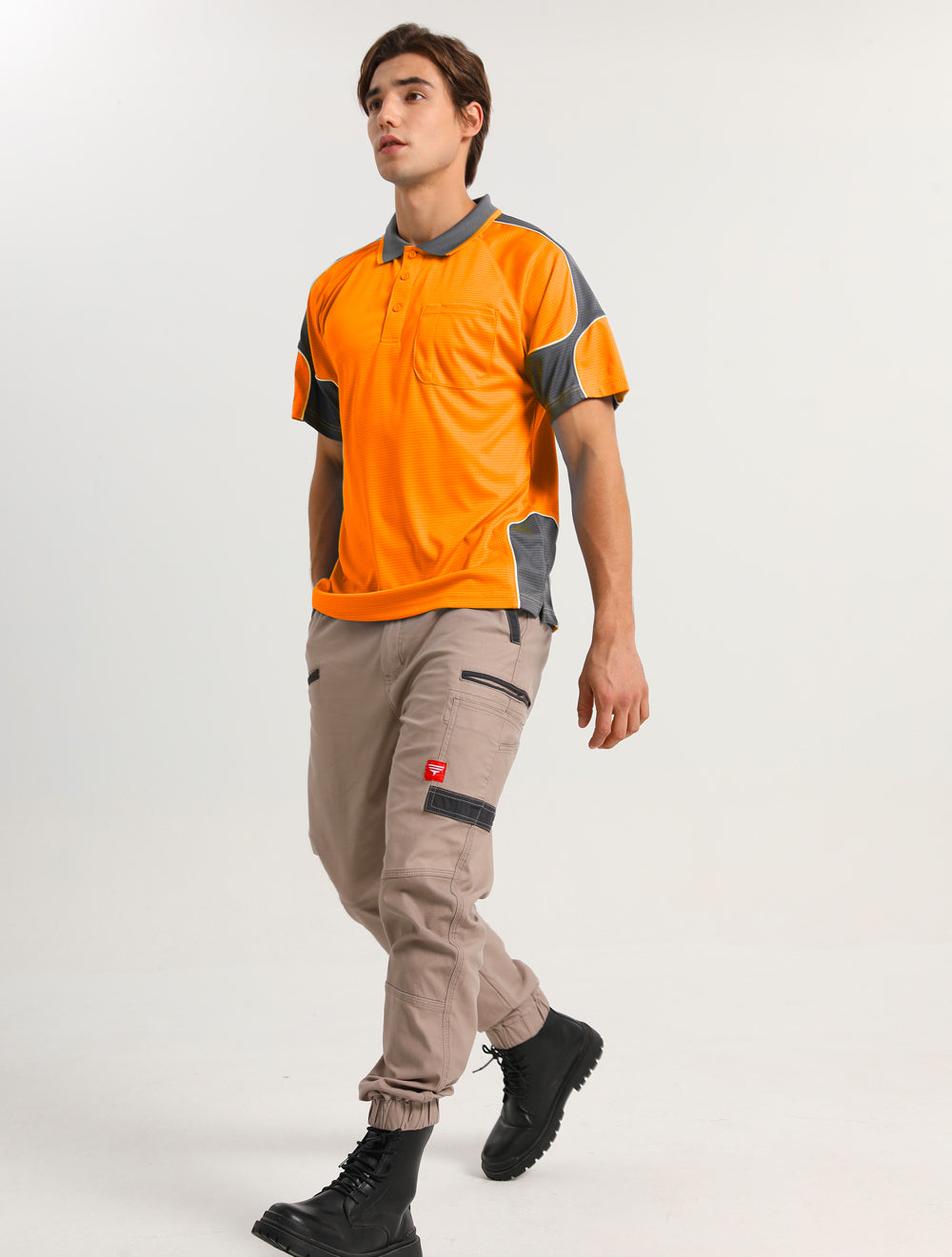 Big Bee PANEL Hi Vis Polo Shirts, Short Sleeve