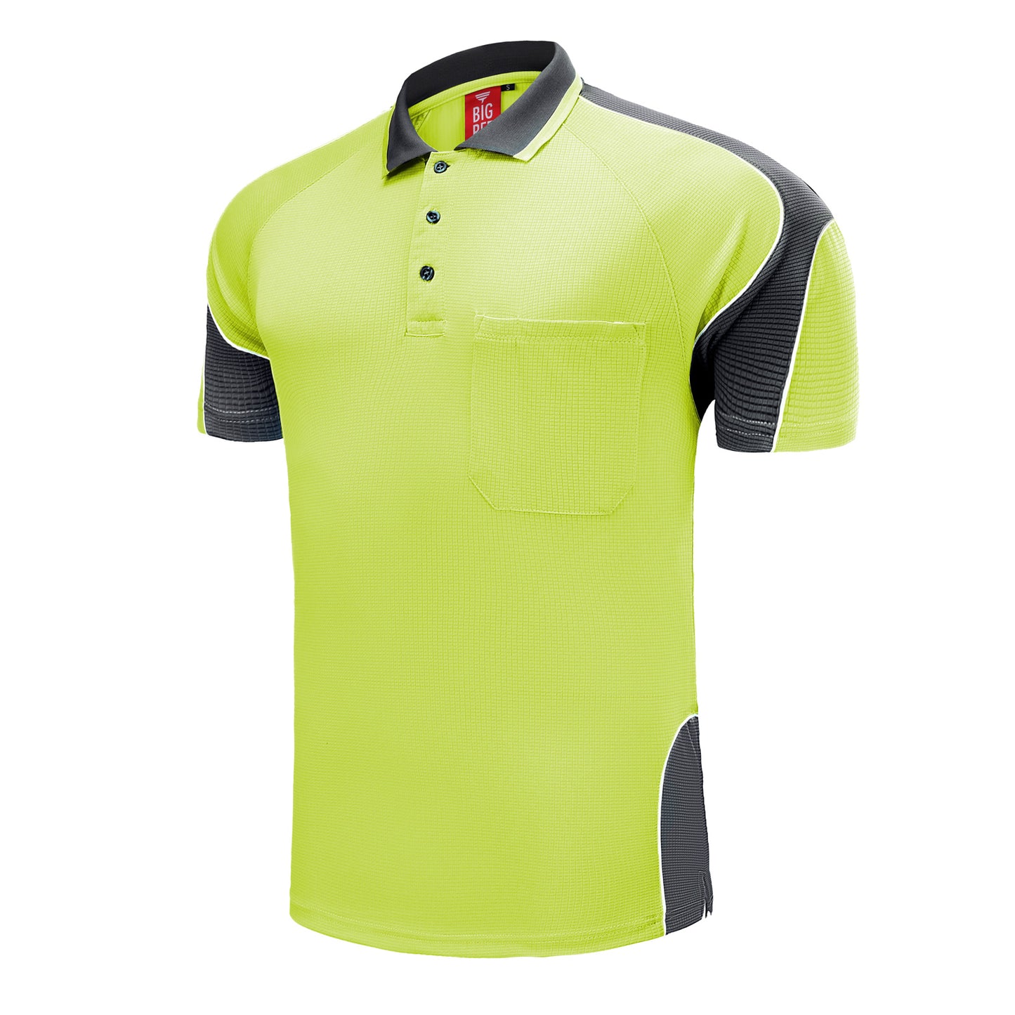 Big Bee PANEL Hi Vis Polo Shirts, Short Sleeve