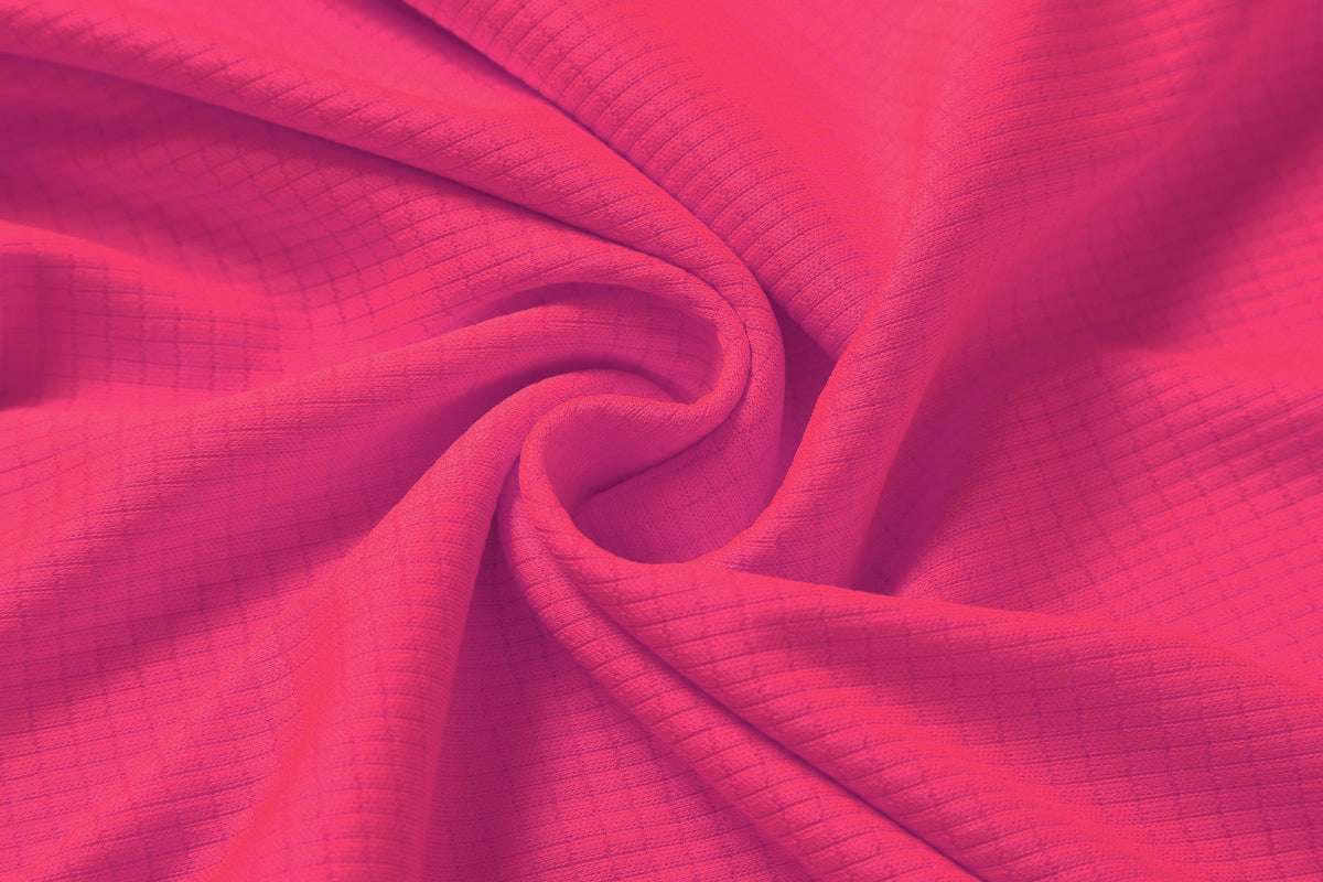 Ladies’ Hi-Vis Long Sleeve polo shirt fabric texture close-up – Big Bee Workwear