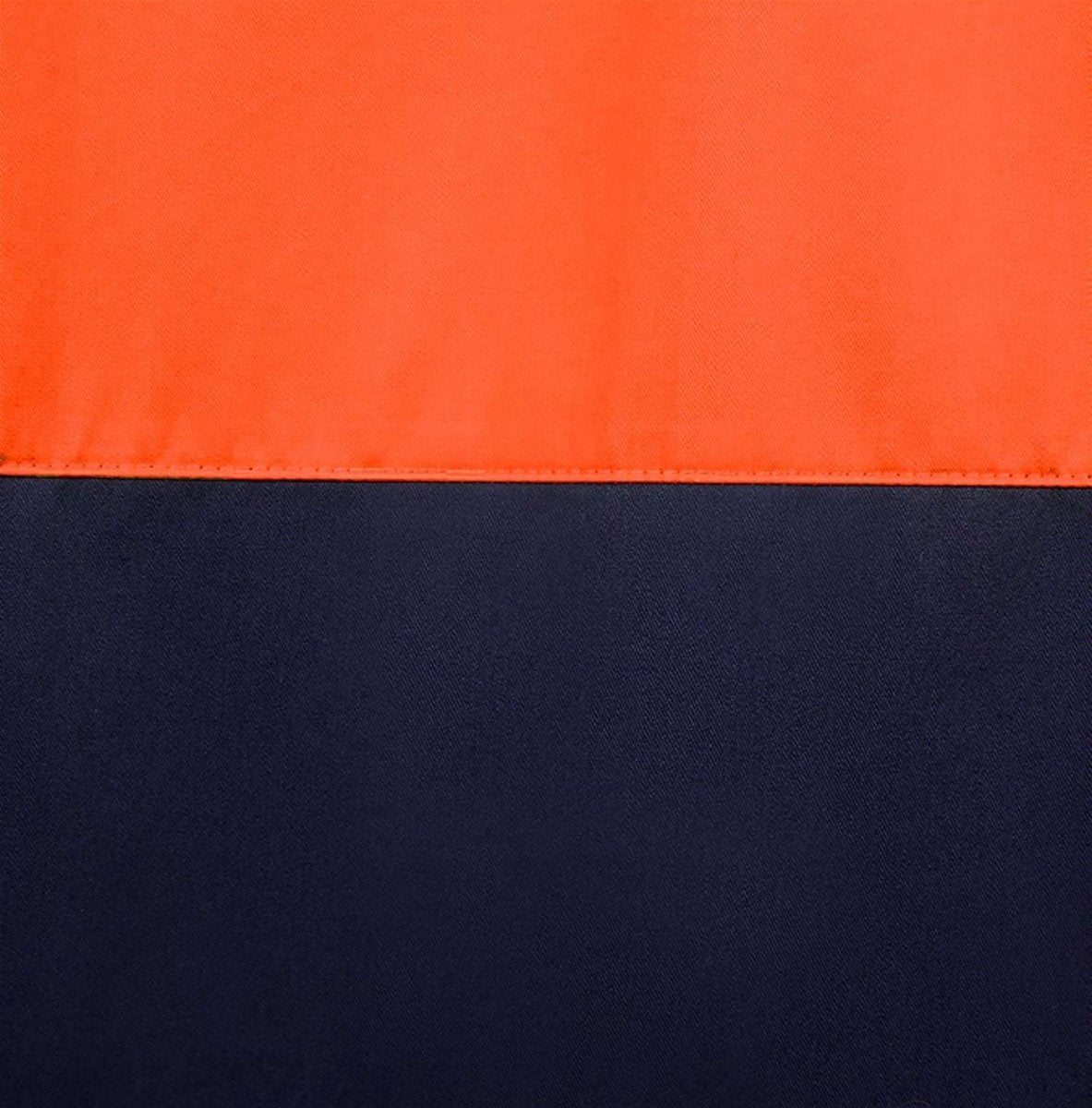 Hi-Vis Long Sleeve Work shirt contrast detail close-up – Big Bee Workwear