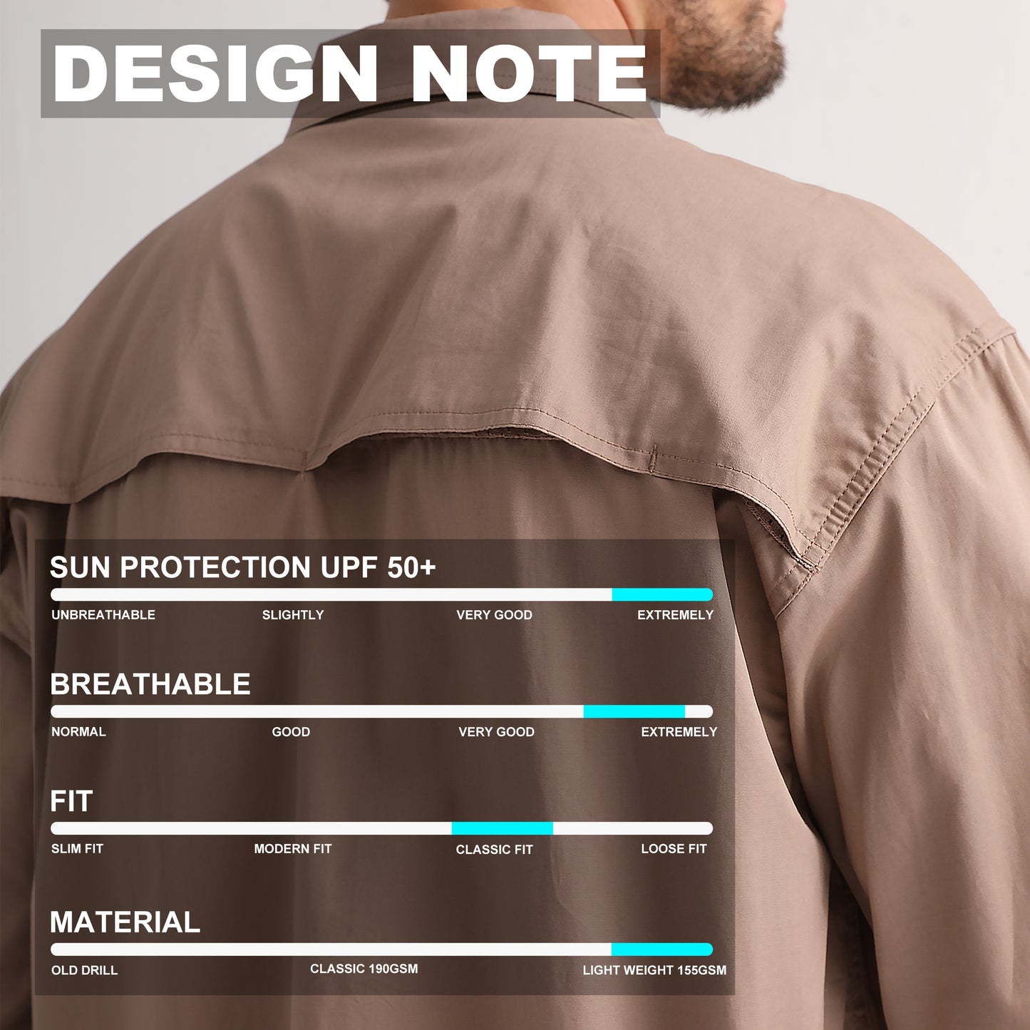 Closed Front Lightweight Cotton Work Hi-Vis Work Shirt with Reflective Tape, Long Sleeve, design notes – Big Bee Workwear