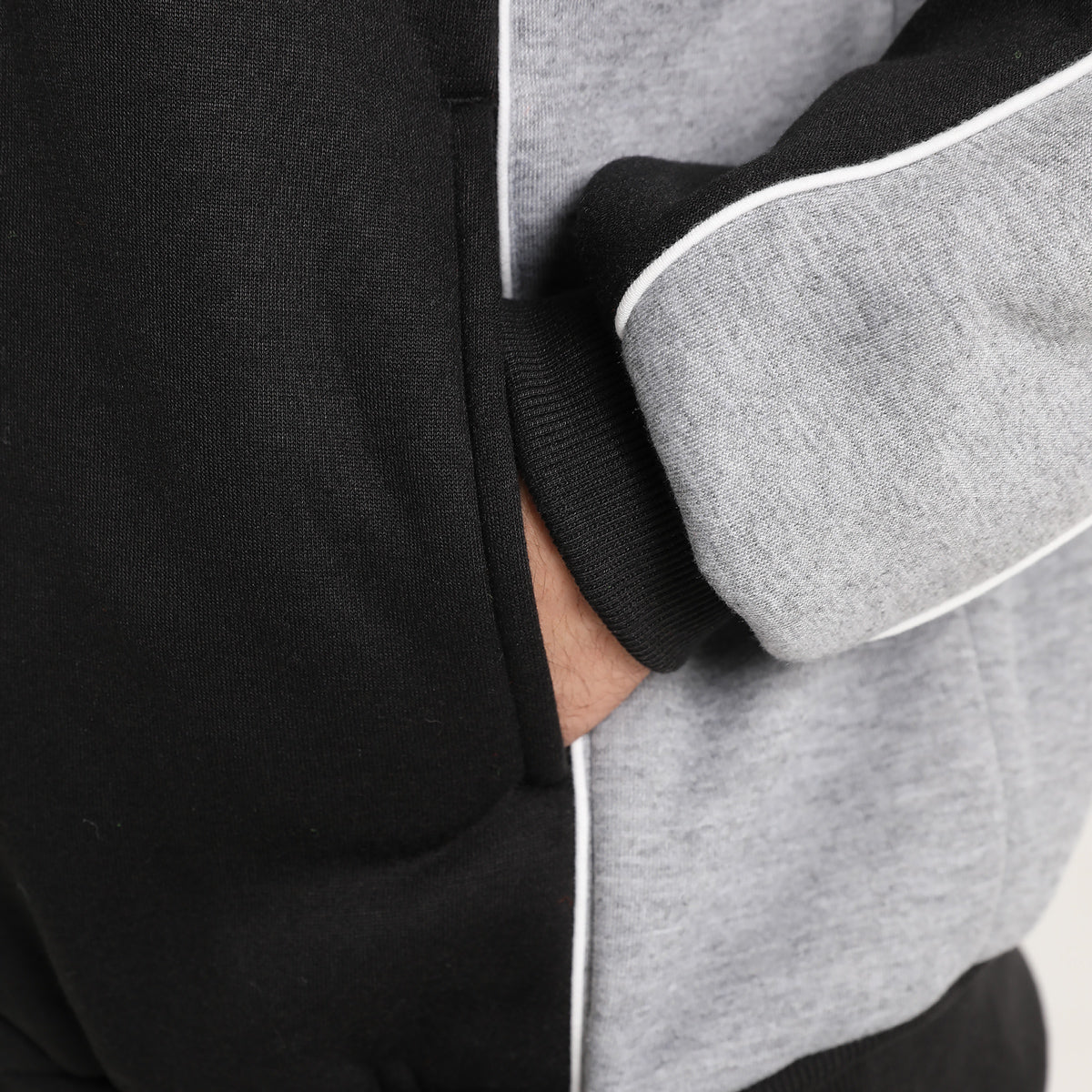 Big Bee PANEL Hoodie Jumper, Full Zip - Big Bee