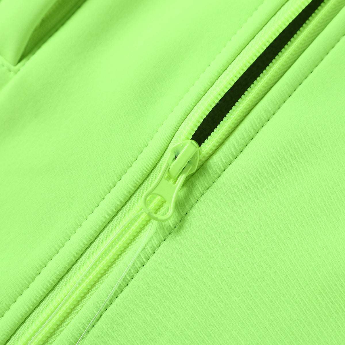panel-work softshell jacket zipper detail close-up – Big Bee Workwear