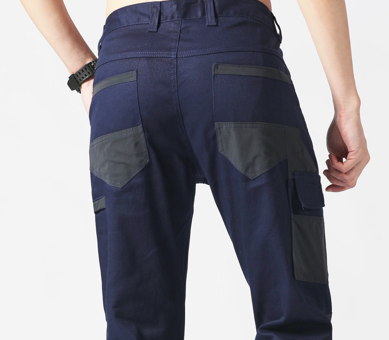 Big Bee STREET Work Pants – Stretch Cotton Cargo with Knee Pocket, Multiple Colours