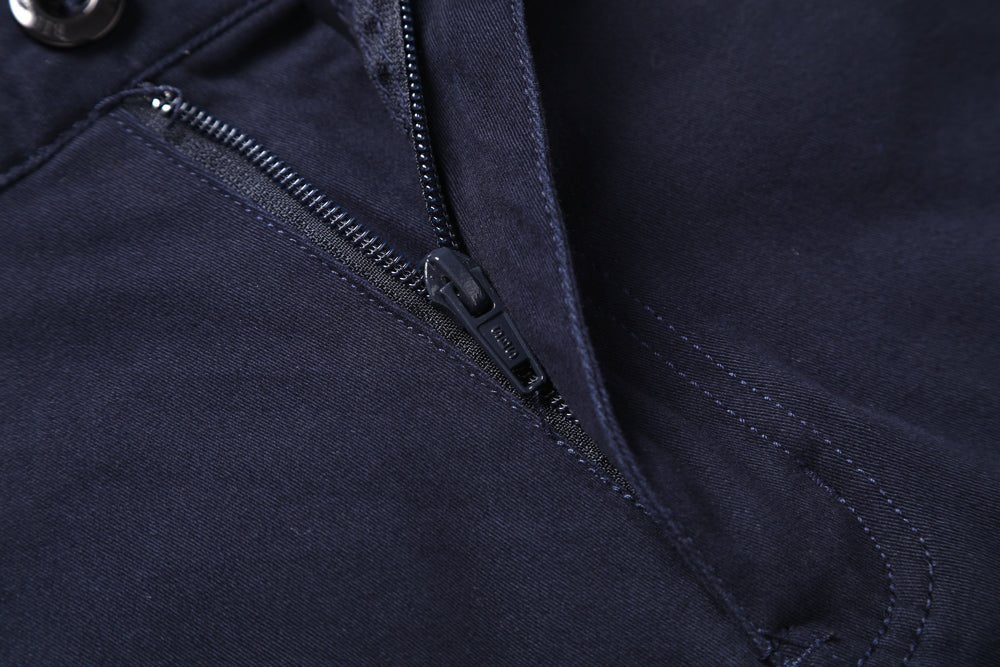 elite work pants zipper detail close-up – Big Bee Workwear
