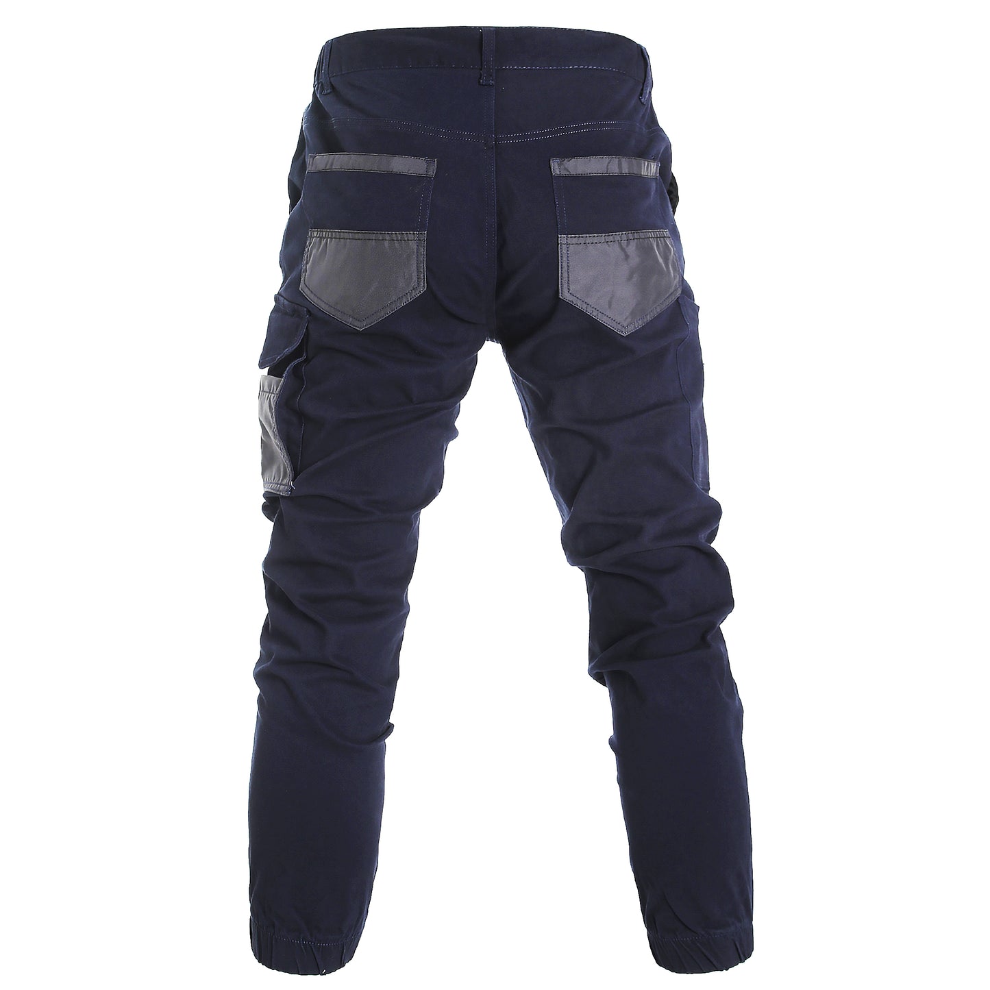 elite work pants in navy grey, back – Big Bee Workwear