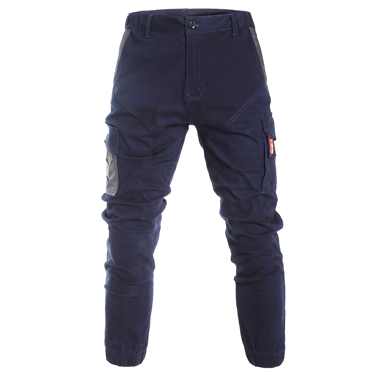 elite work pants in navy grey, front – Big Bee Workwear