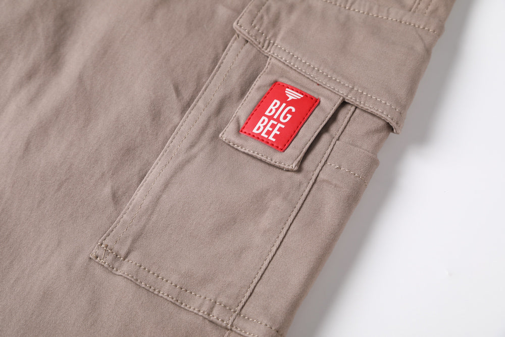 Big Bee Men’s ELITE Work Pants – Cuffed Cargo Trousers, Stretch Cotton Drill
