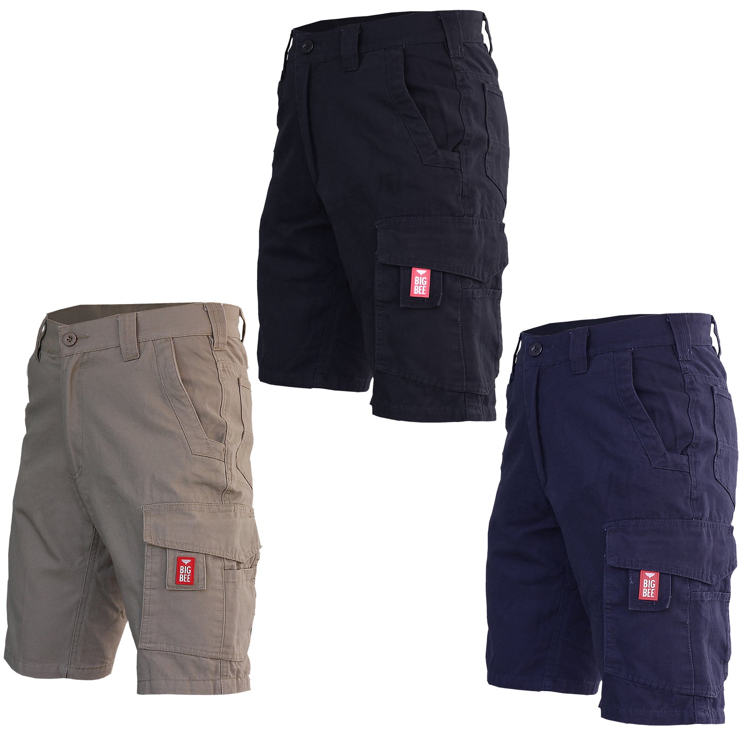 elite work shorts, multi-colour options overview – Big Bee Workwear