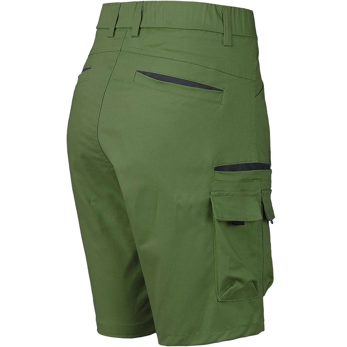 warp work shorts in Olive Green, side – Big Bee Workwear