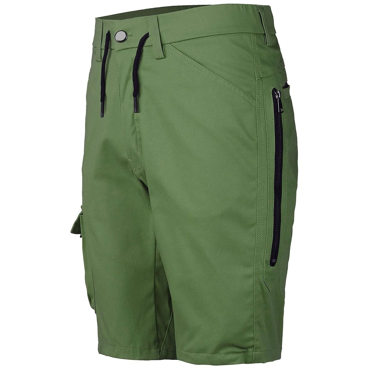 warp work shorts in Olive Green, front – Big Bee Workwear
