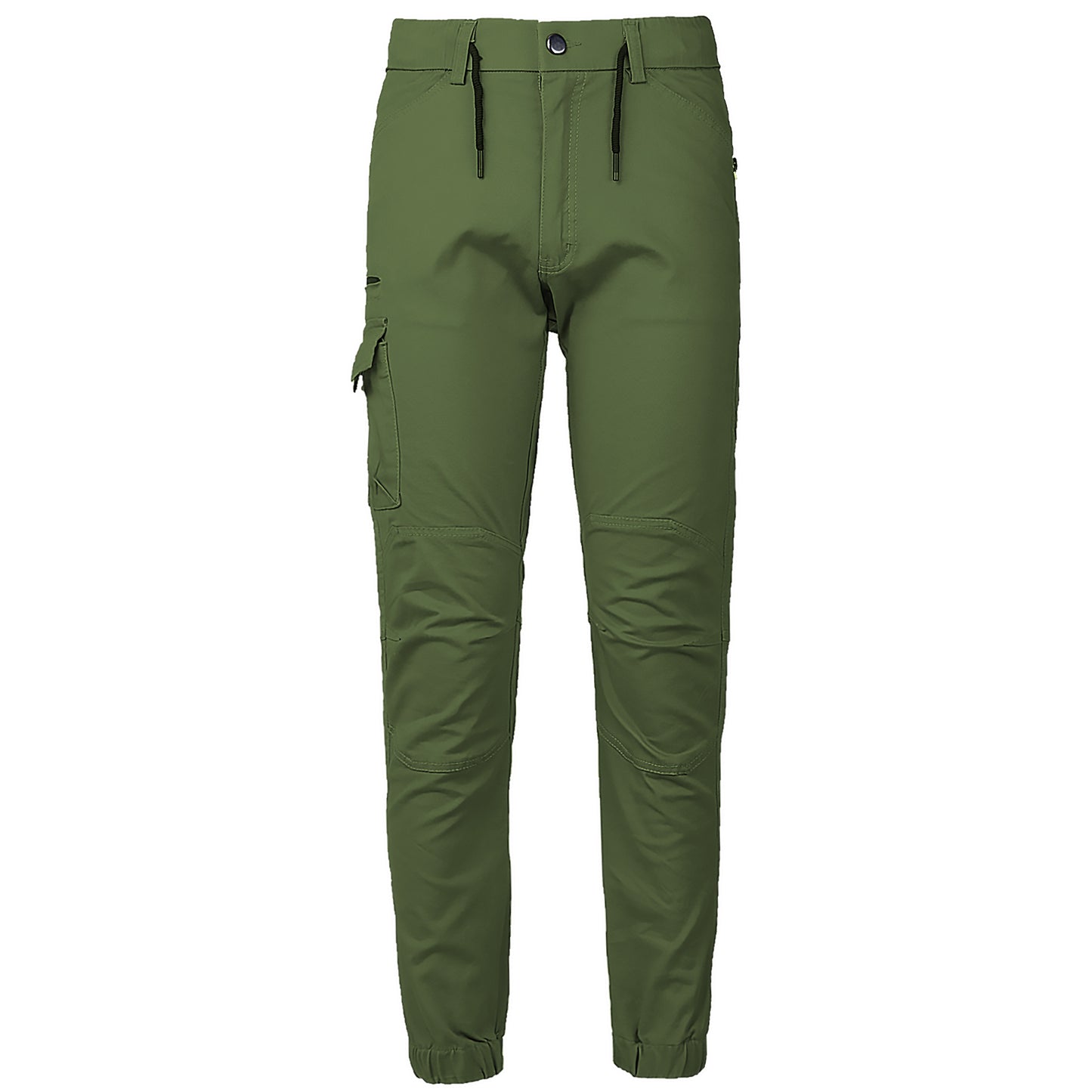 warp work pants in green, front – Big Bee Workwear