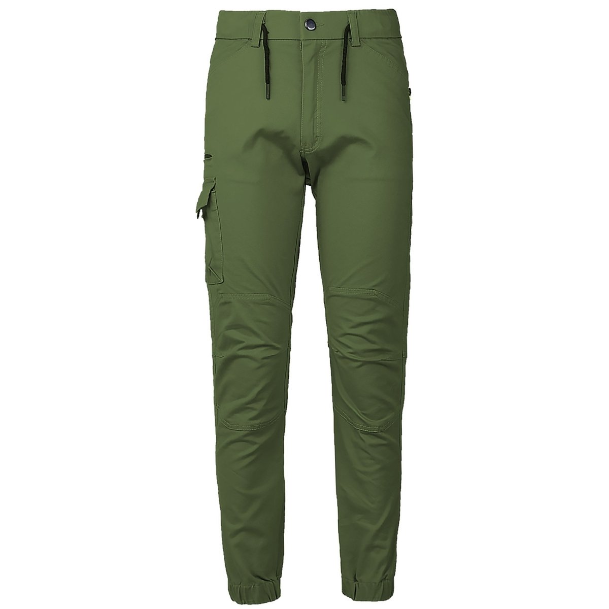 warp work pants in green, front – Big Bee Workwear