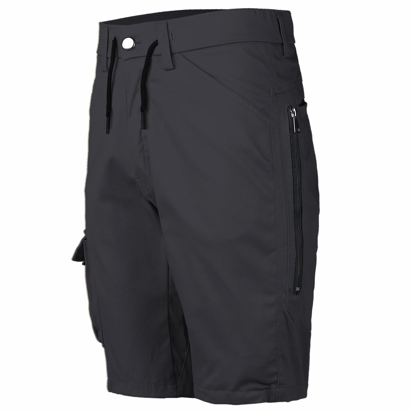 warp work shorts in black, side – Big Bee Workwear