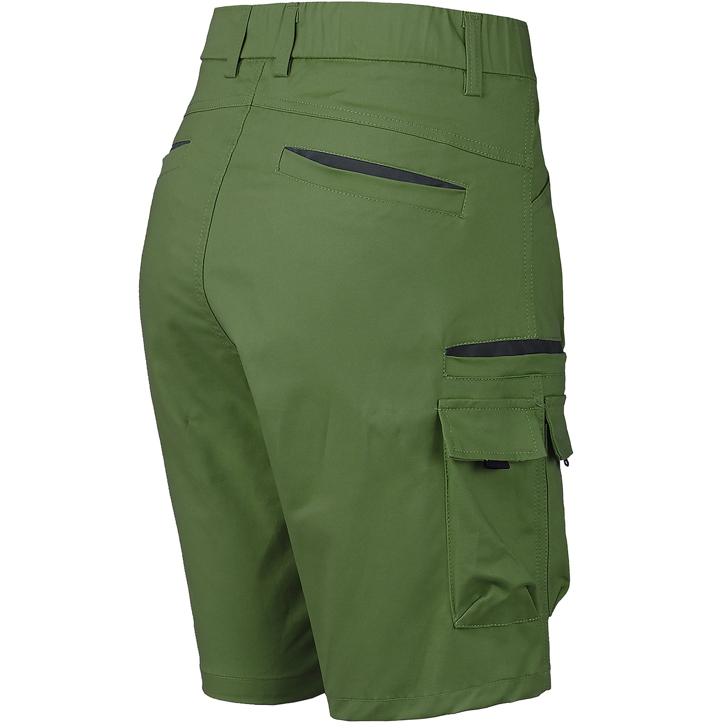 warp work shorts in Olive Green, side – Big Bee Workwear