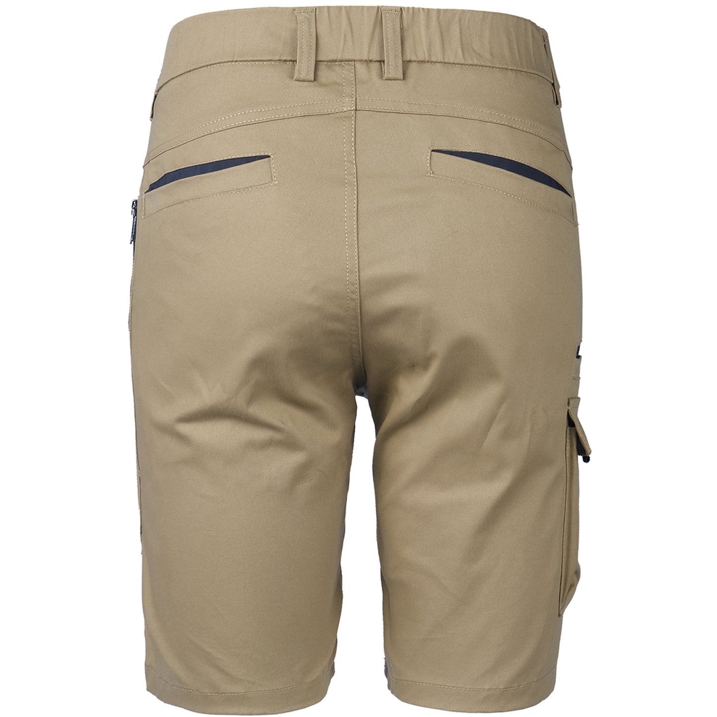 warp work shorts in khaki, back – Big Bee Workwear