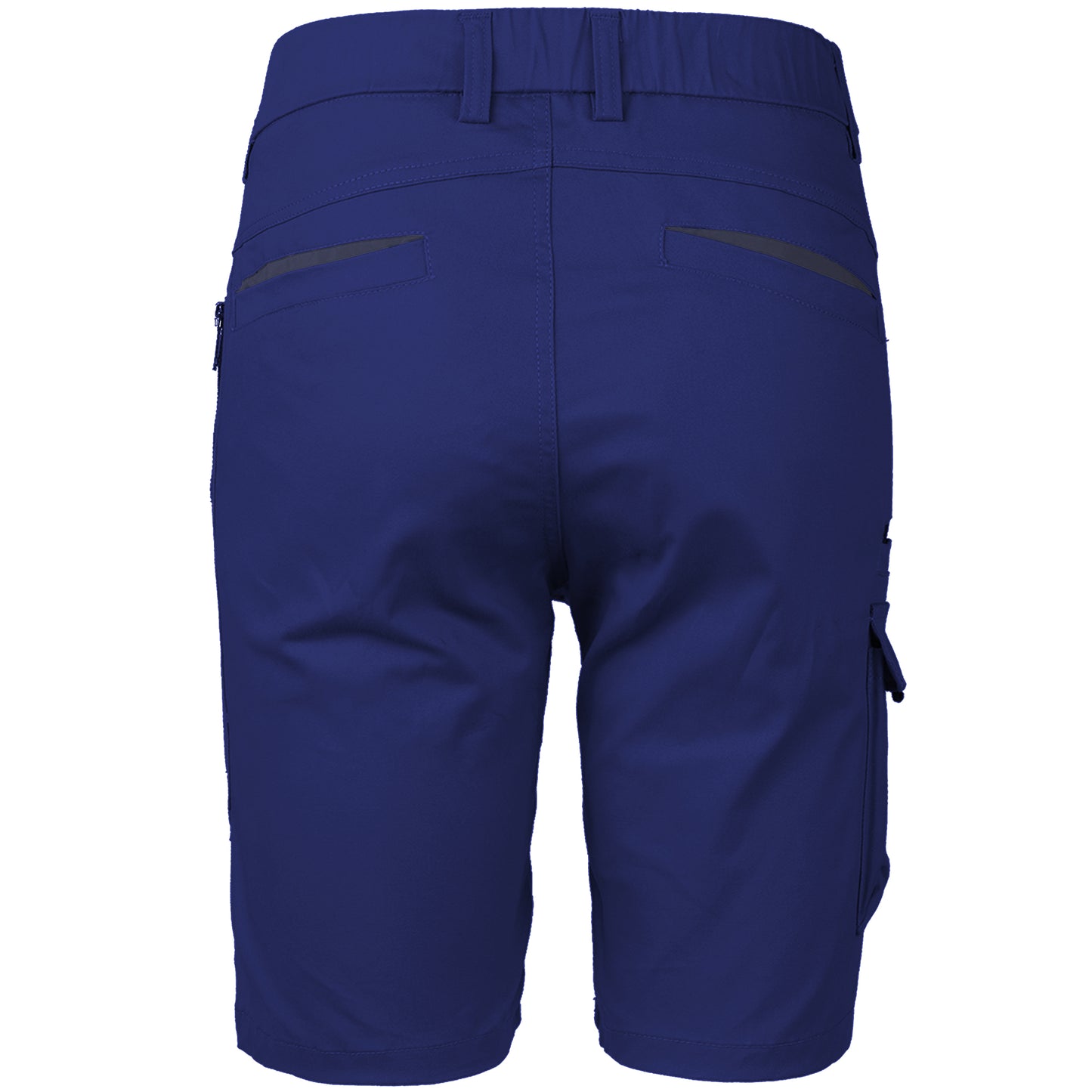 warp work shorts in navy, back – Big Bee Workwear
