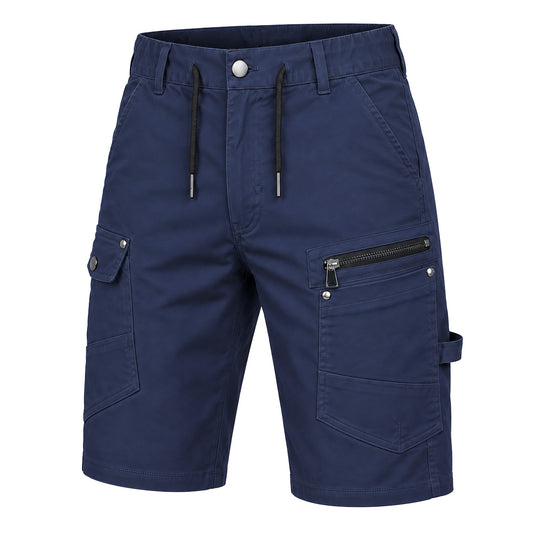 "utility work shorts in navy, side – Big Bee Workwear"