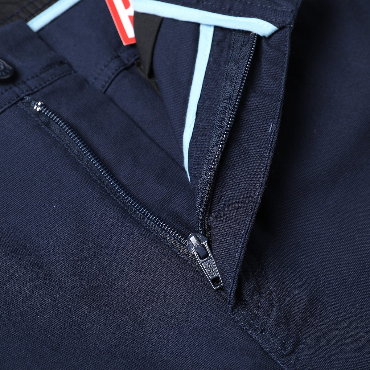 brumby work pants zipper detail close-up – Big Bee Workwear