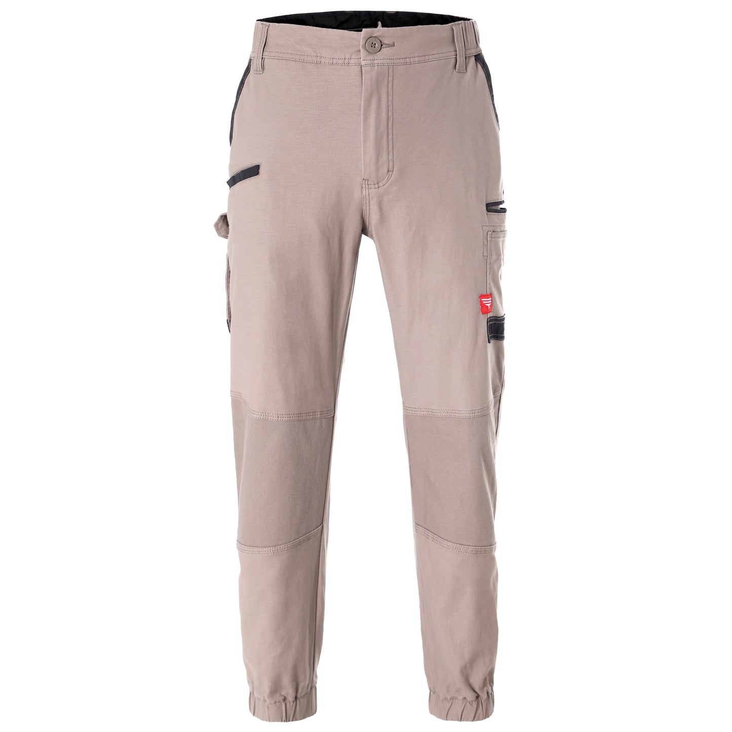 brumby work pants in khaki, front – Big Bee Workwear