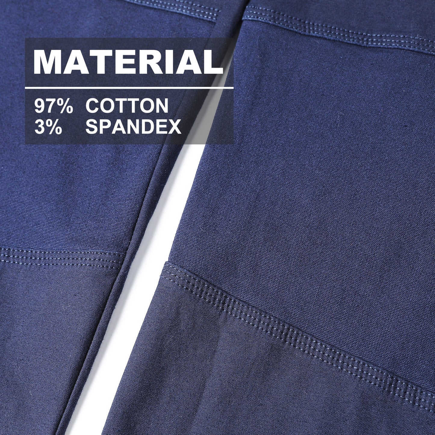 brumby work pants fabric close-up with info – Big Bee Workwear