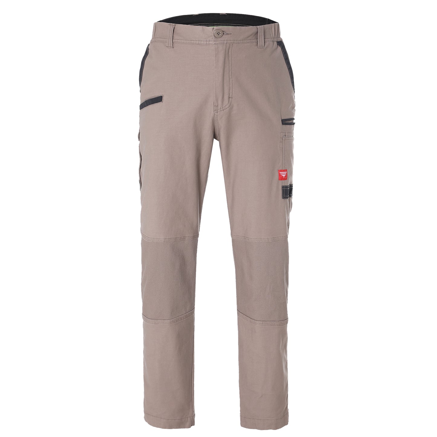 brumby work pants in khaki, front – Big Bee Workwear