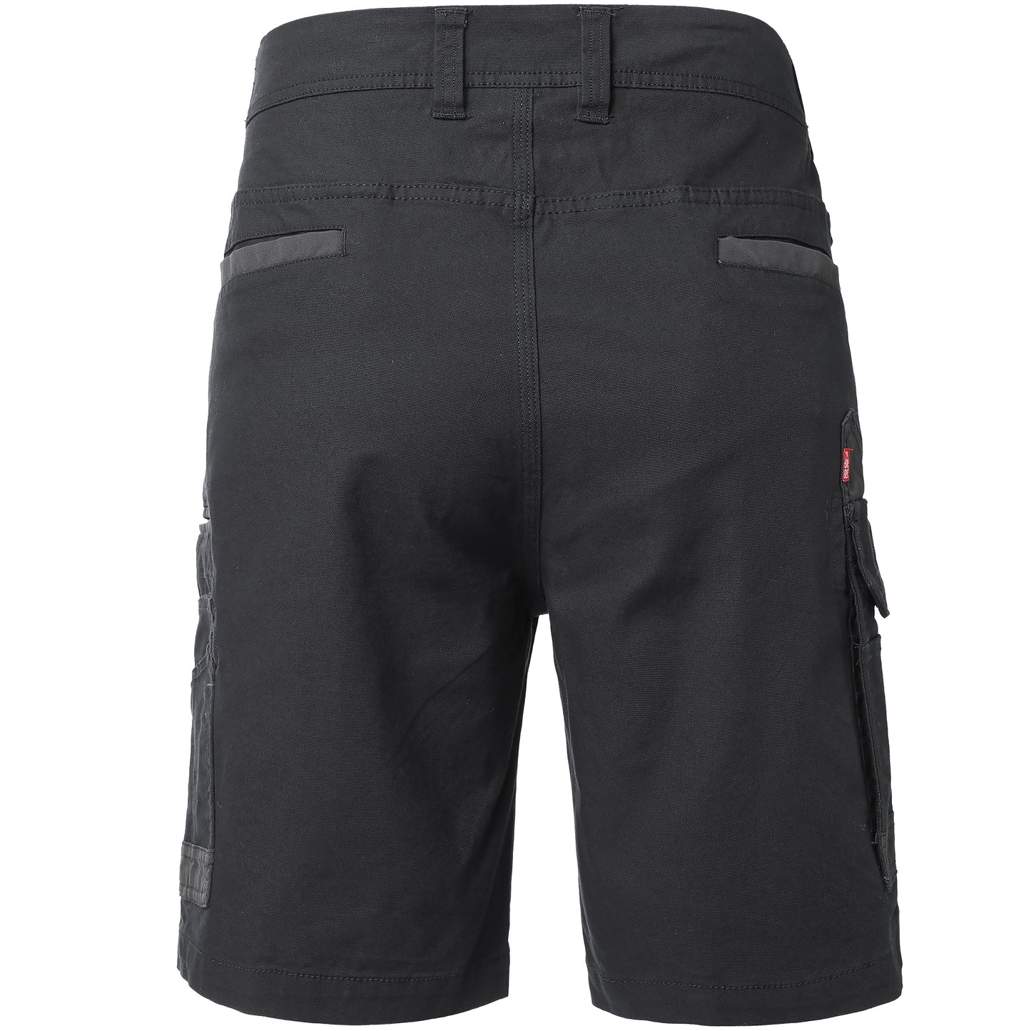 brumby work shorts in black, back – Big Bee Workwear