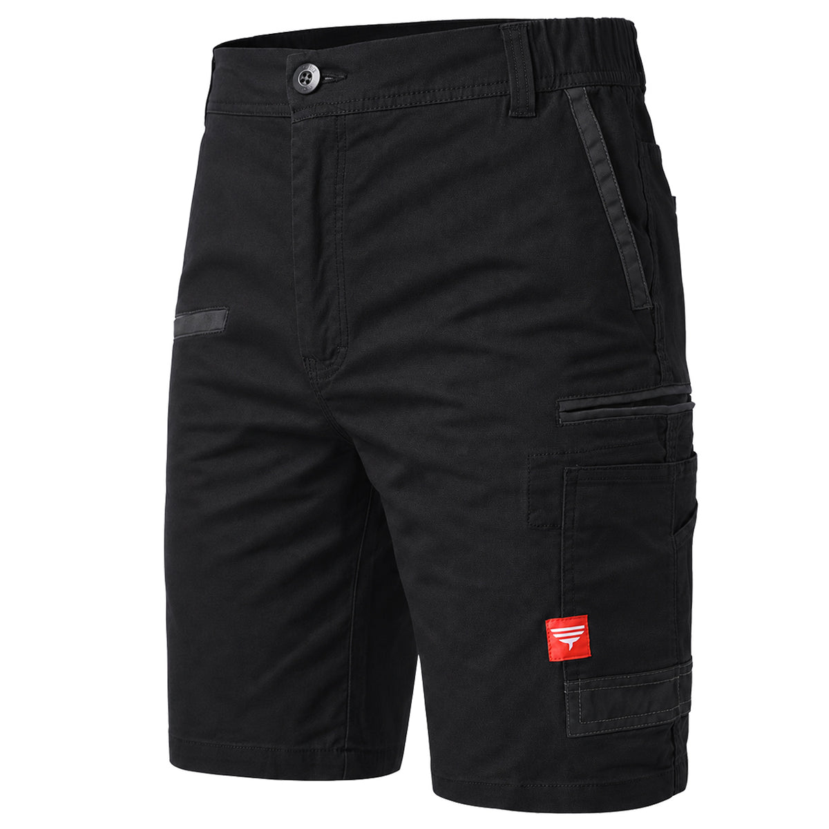 brumby work shorts in black, side – Big Bee Workwear