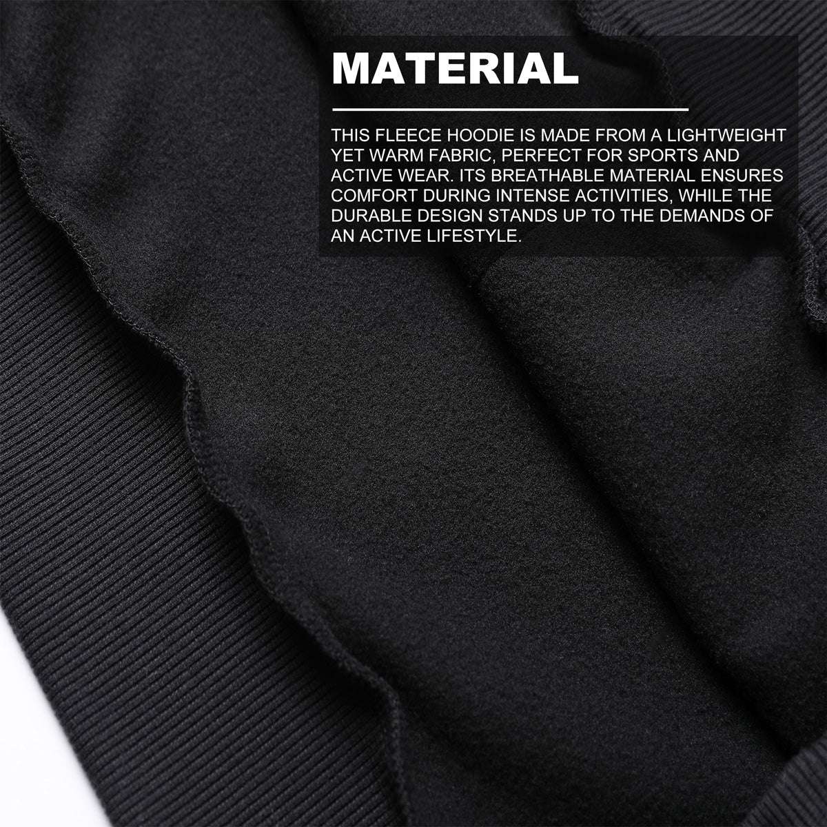 ladies fly hoodie fabric close-up with info – Big Bee Workwear