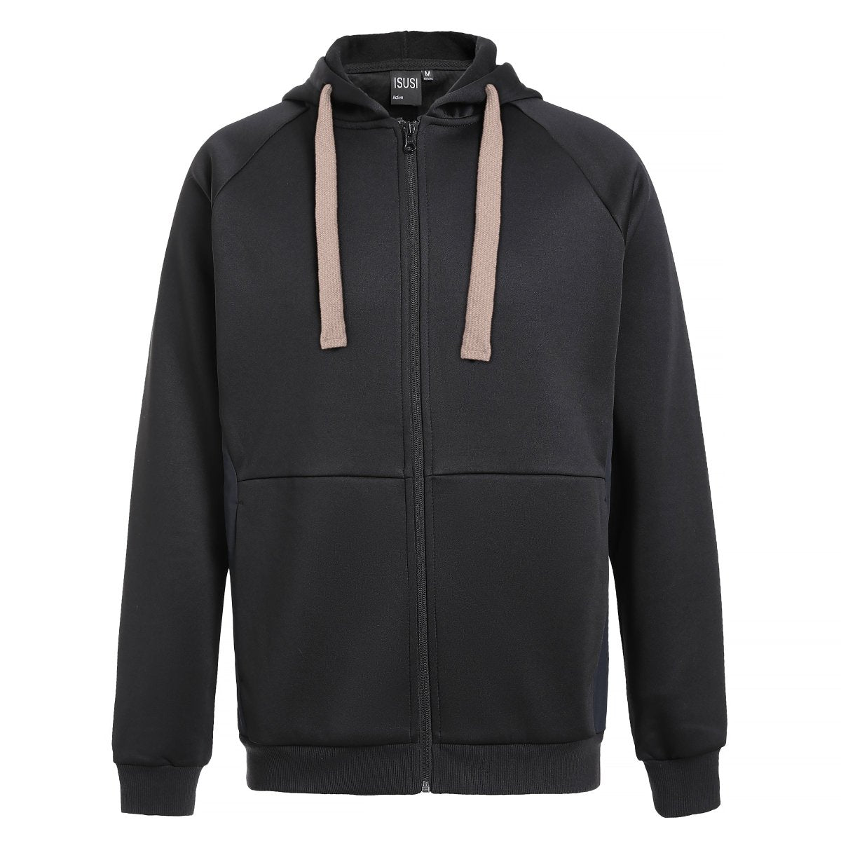 ladies wonder zip hoodie in Black with gold champagne, front – Big Bee Workwear